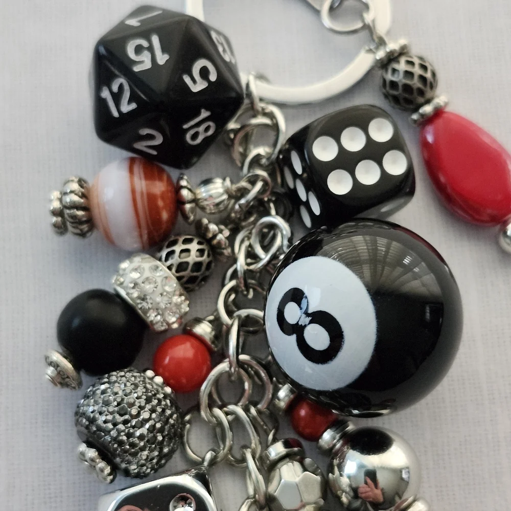 Dungeons and Dragons Purse Charm or Keychain Handcrafted